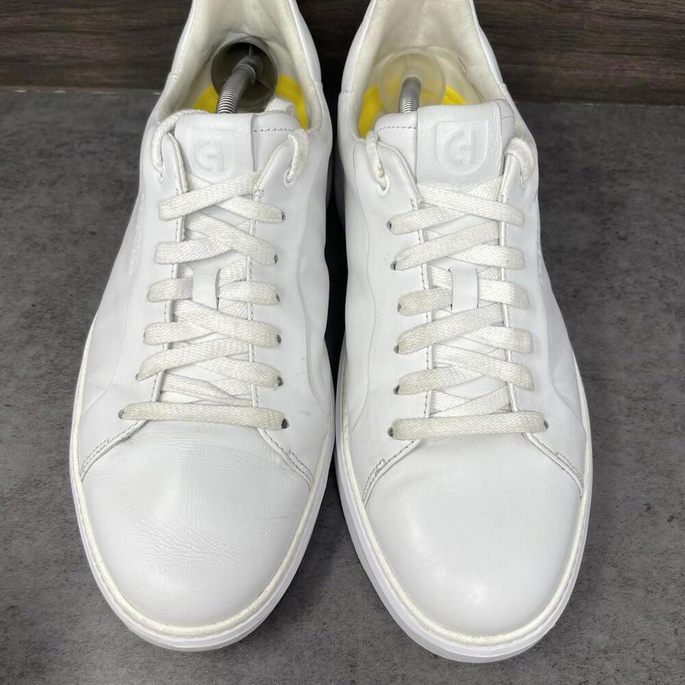 Cole Haan White Leather Men's Sneakers - Picture 3 of 11